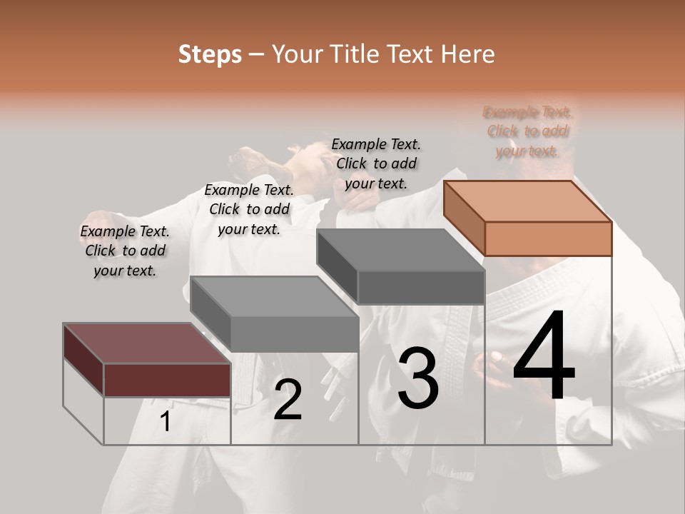 Two Men Fighting In A Karate Match Powerpoint Presentation PowerPoint Template