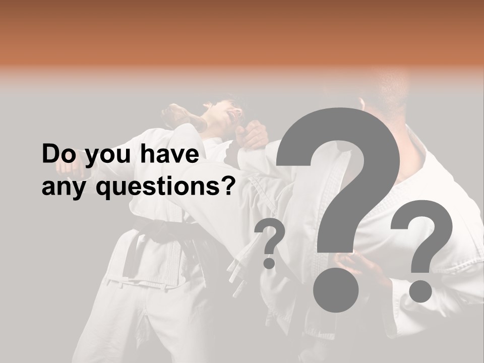 Two Men Fighting In A Karate Match Powerpoint Presentation PowerPoint Template