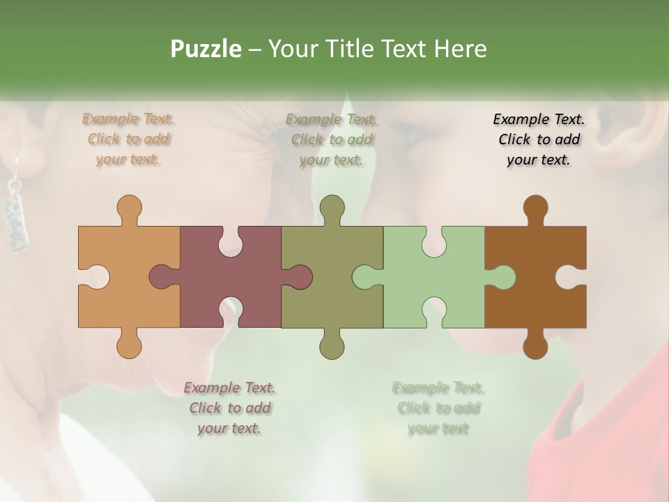 An Older Woman And A Young Girl Are Looking At Each Other PowerPoint Template