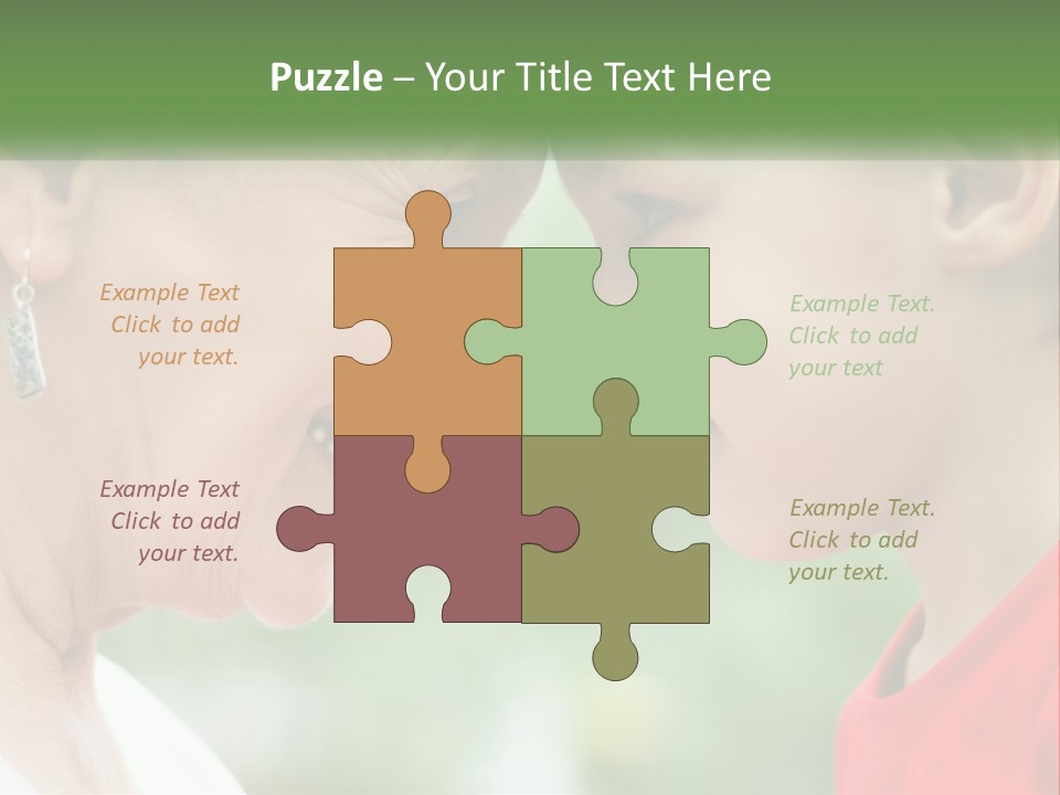 An Older Woman And A Young Girl Are Looking At Each Other PowerPoint Template
