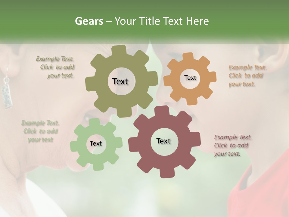 An Older Woman And A Young Girl Are Looking At Each Other PowerPoint Template