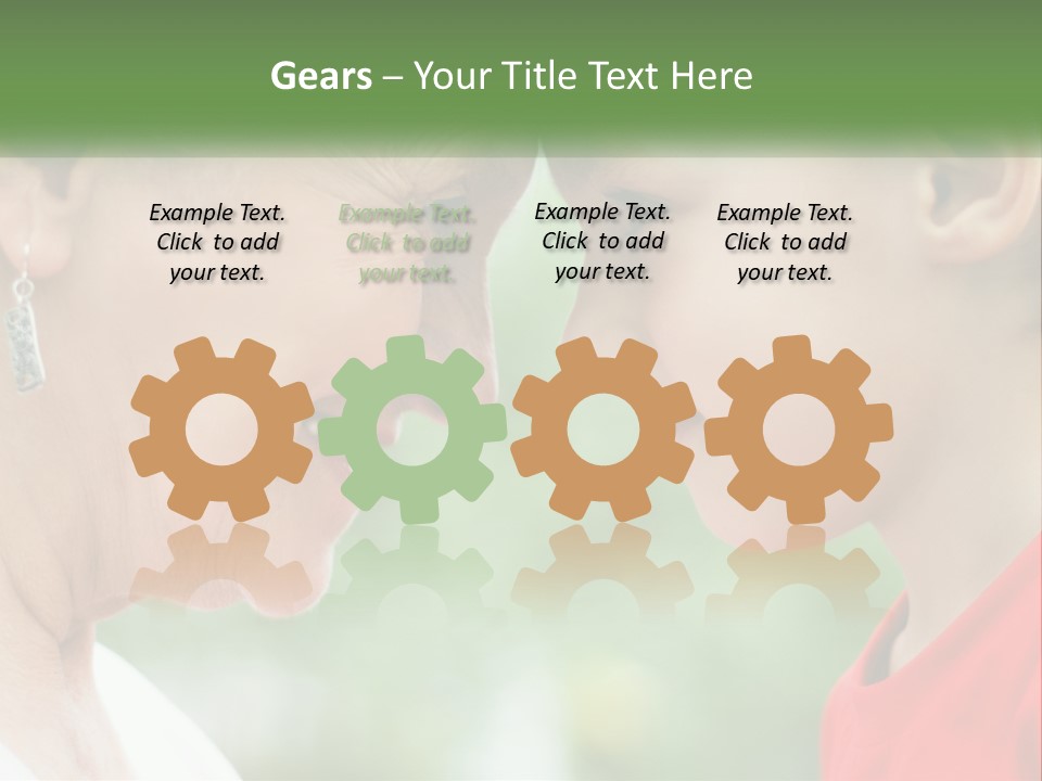 An Older Woman And A Young Girl Are Looking At Each Other PowerPoint Template