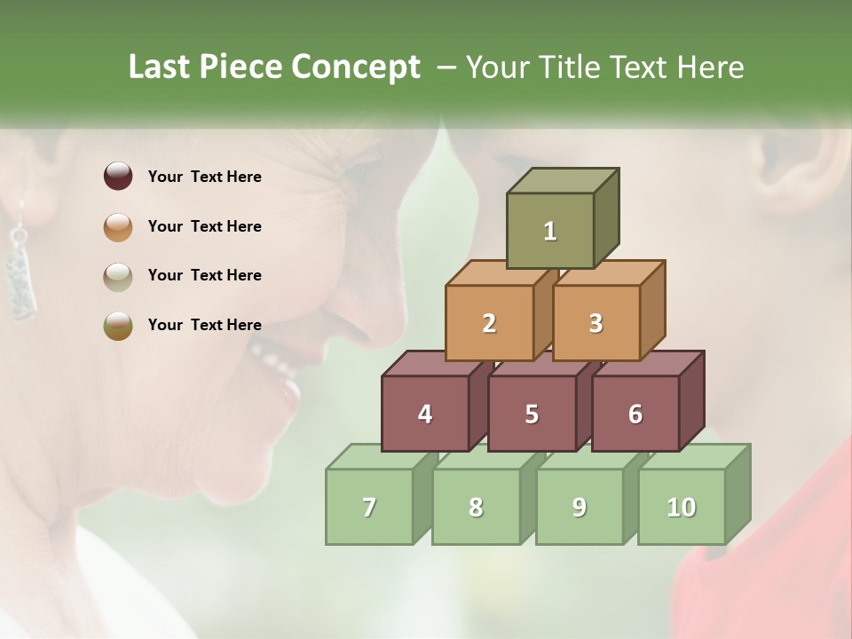 An Older Woman And A Young Girl Are Looking At Each Other PowerPoint Template