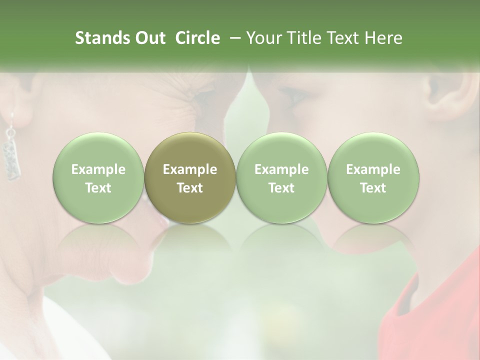 An Older Woman And A Young Girl Are Looking At Each Other PowerPoint Template