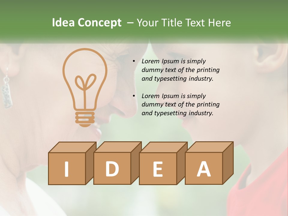 An Older Woman And A Young Girl Are Looking At Each Other PowerPoint Template
