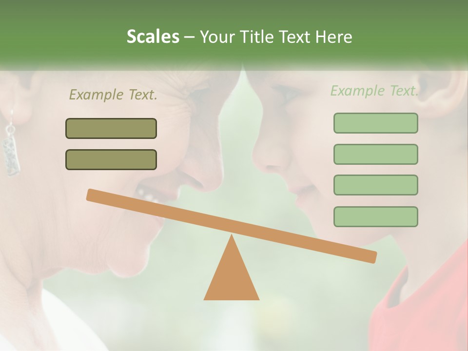 An Older Woman And A Young Girl Are Looking At Each Other PowerPoint Template