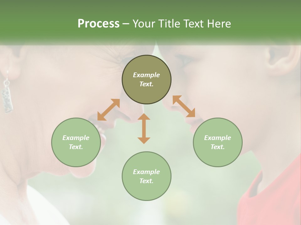 An Older Woman And A Young Girl Are Looking At Each Other PowerPoint Template
