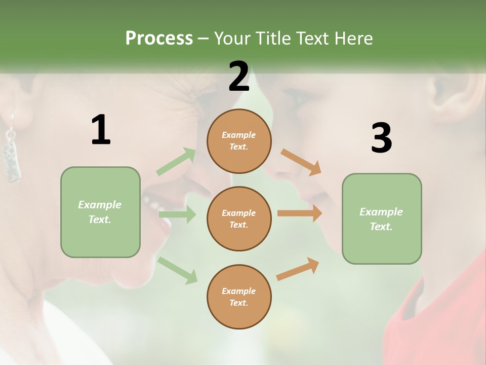 An Older Woman And A Young Girl Are Looking At Each Other PowerPoint Template