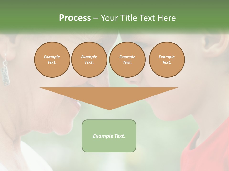 An Older Woman And A Young Girl Are Looking At Each Other PowerPoint Template