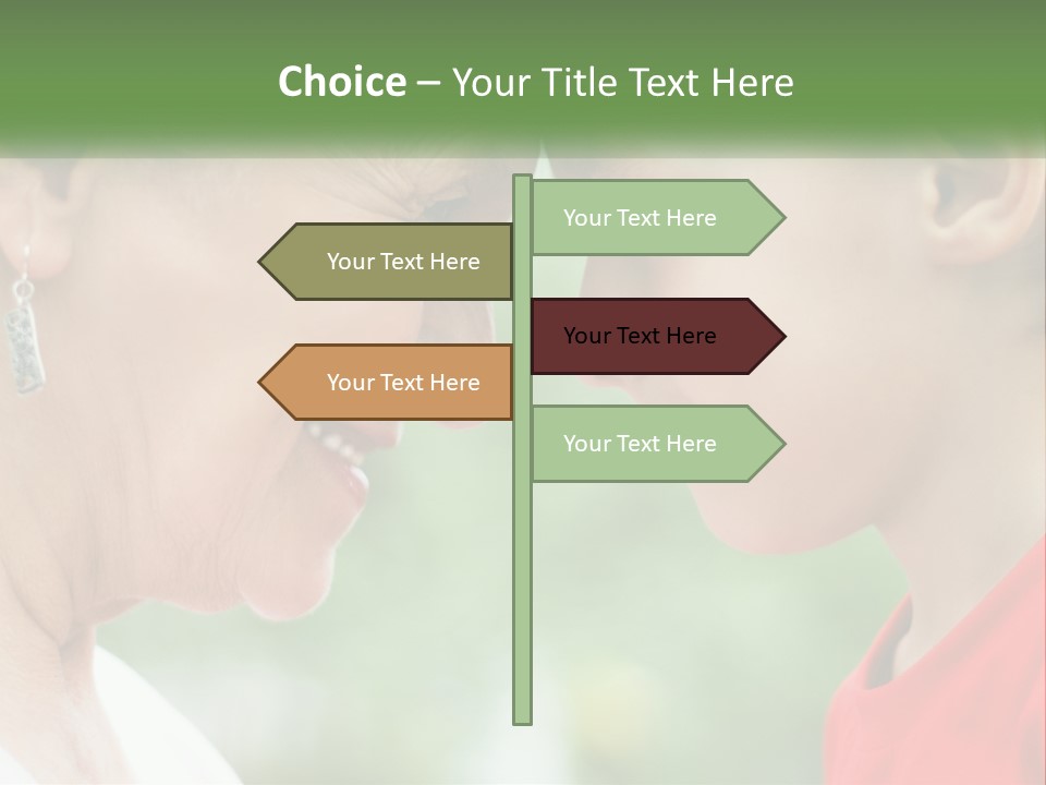 An Older Woman And A Young Girl Are Looking At Each Other PowerPoint Template