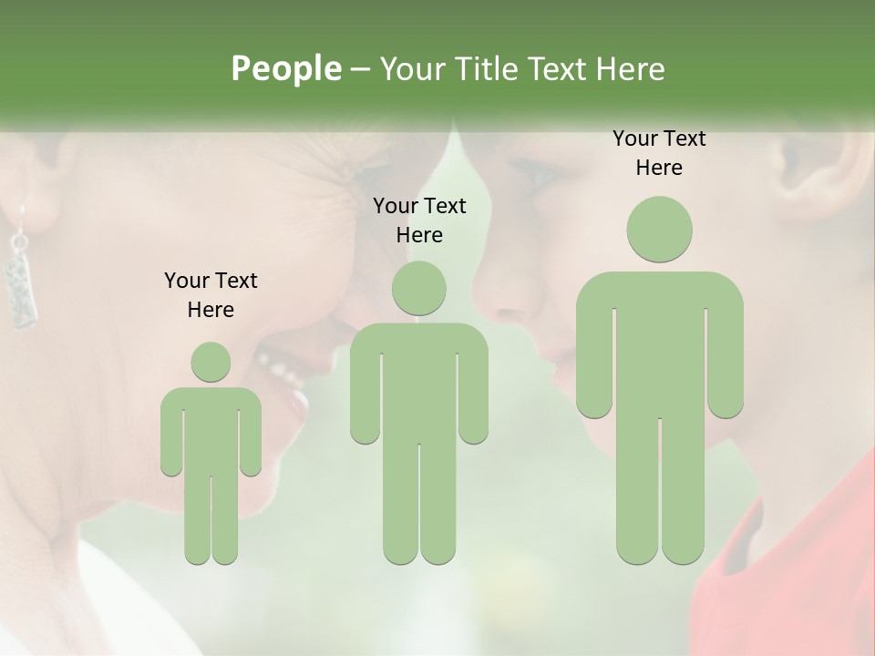 An Older Woman And A Young Girl Are Looking At Each Other PowerPoint Template