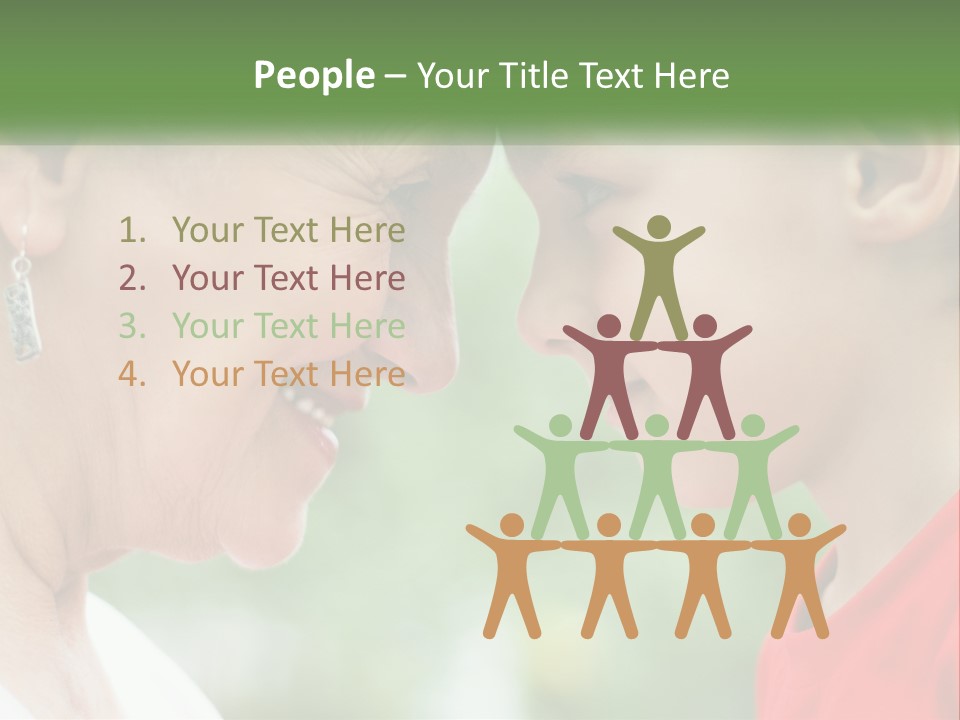 An Older Woman And A Young Girl Are Looking At Each Other PowerPoint Template