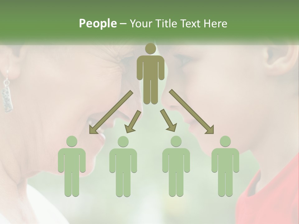 An Older Woman And A Young Girl Are Looking At Each Other PowerPoint Template