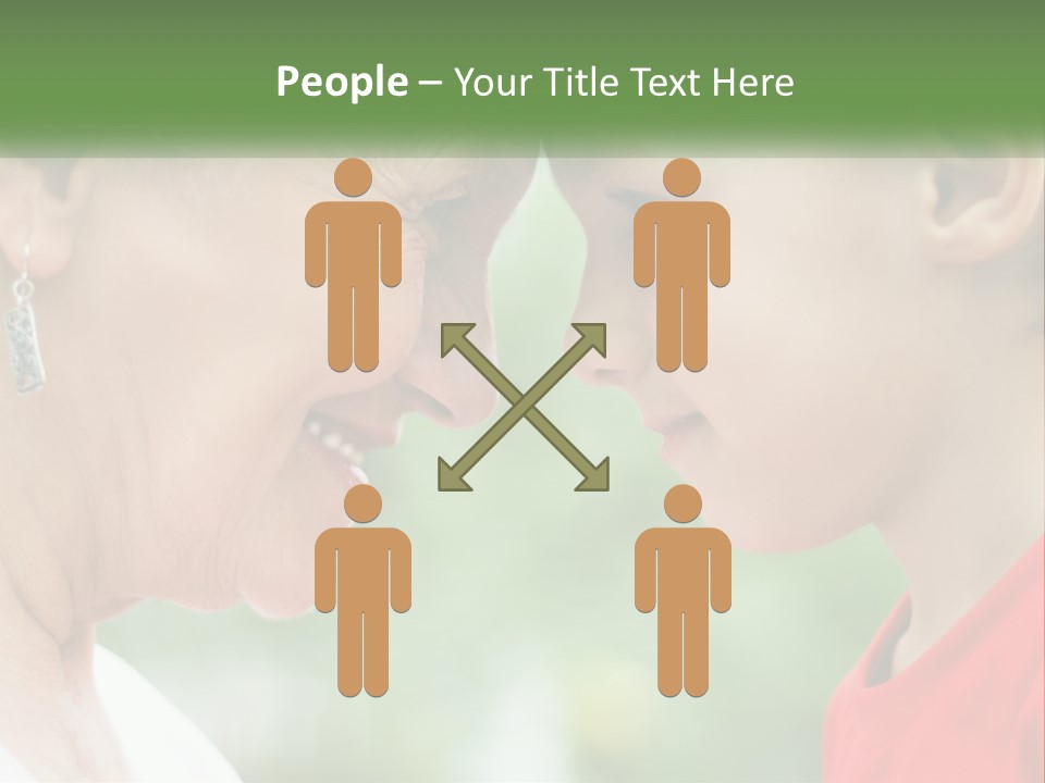 An Older Woman And A Young Girl Are Looking At Each Other PowerPoint Template
