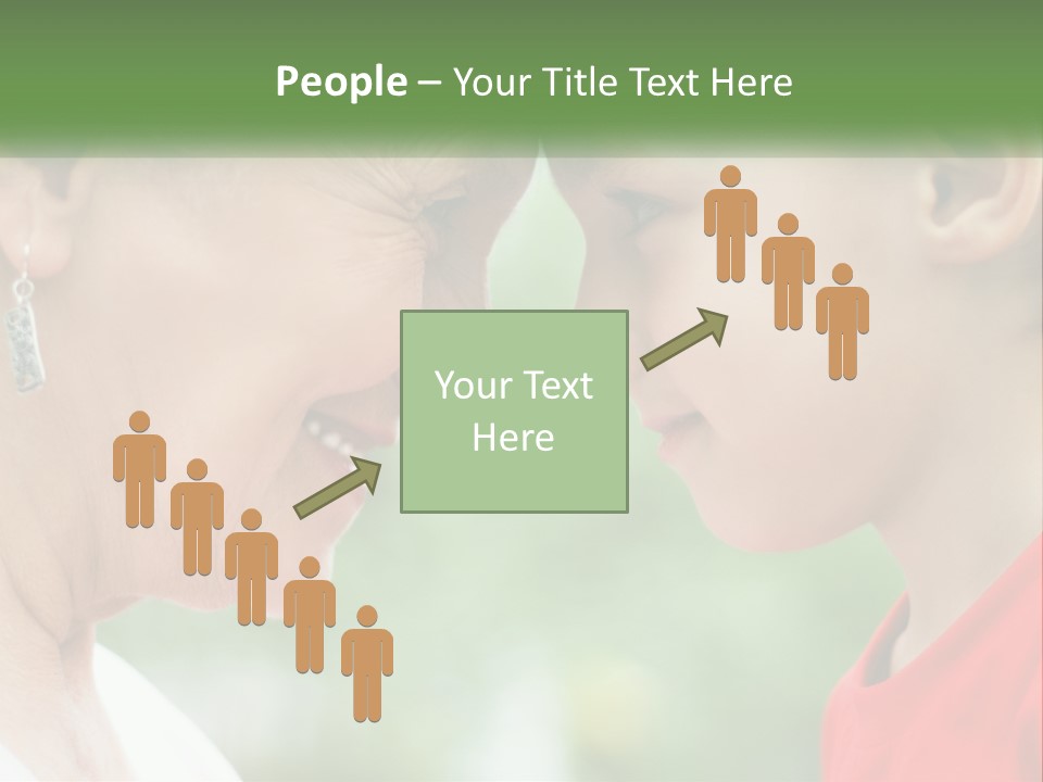 An Older Woman And A Young Girl Are Looking At Each Other PowerPoint Template