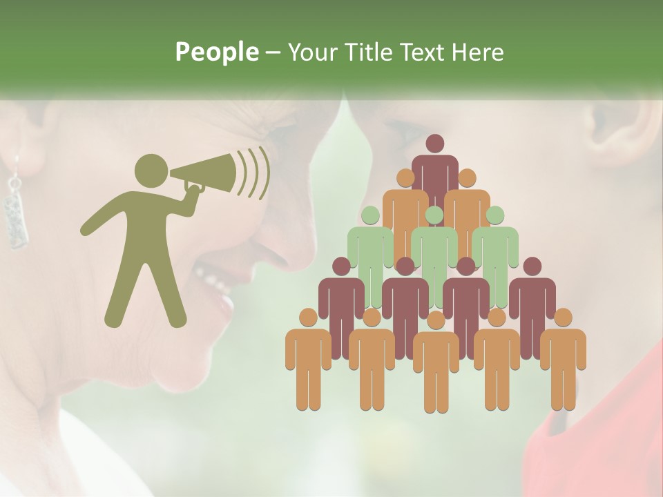 An Older Woman And A Young Girl Are Looking At Each Other PowerPoint Template