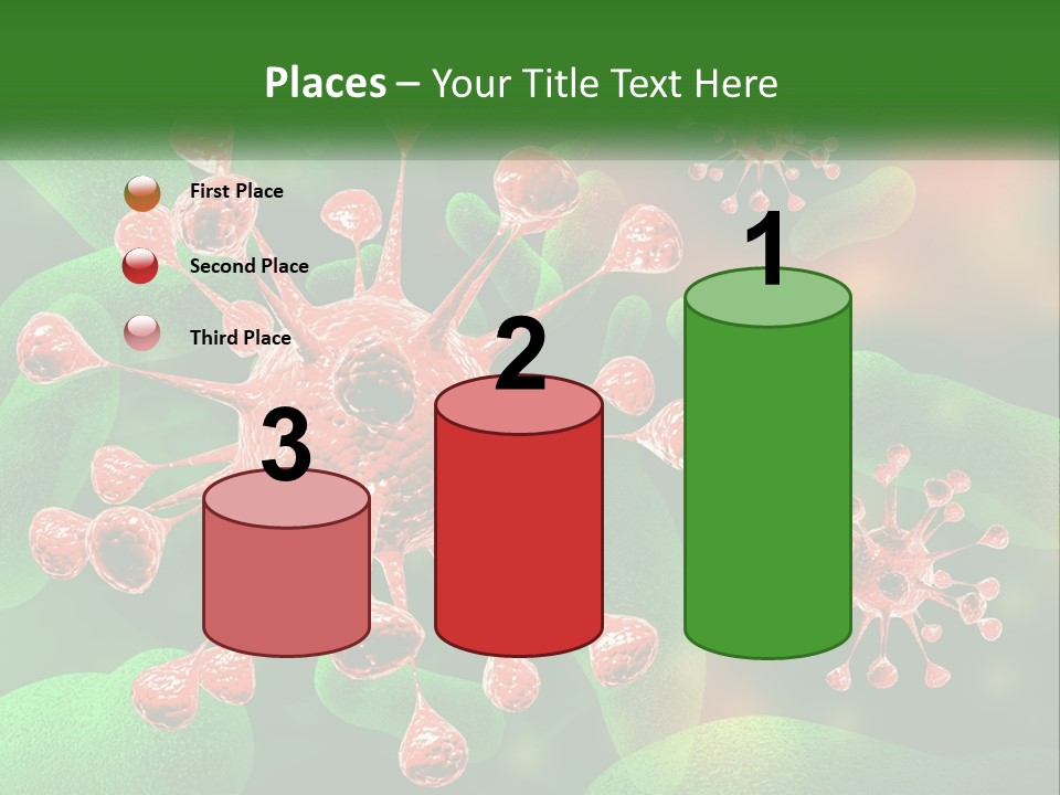 A Computer Generated Image Of A Red And Green Corona PowerPoint Template
