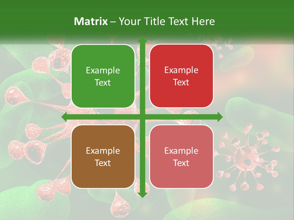 A Computer Generated Image Of A Red And Green Corona PowerPoint Template