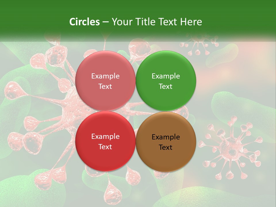 A Computer Generated Image Of A Red And Green Corona PowerPoint Template