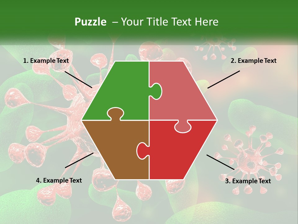 A Computer Generated Image Of A Red And Green Corona PowerPoint Template