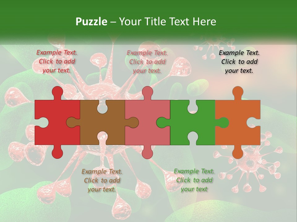 A Computer Generated Image Of A Red And Green Corona PowerPoint Template