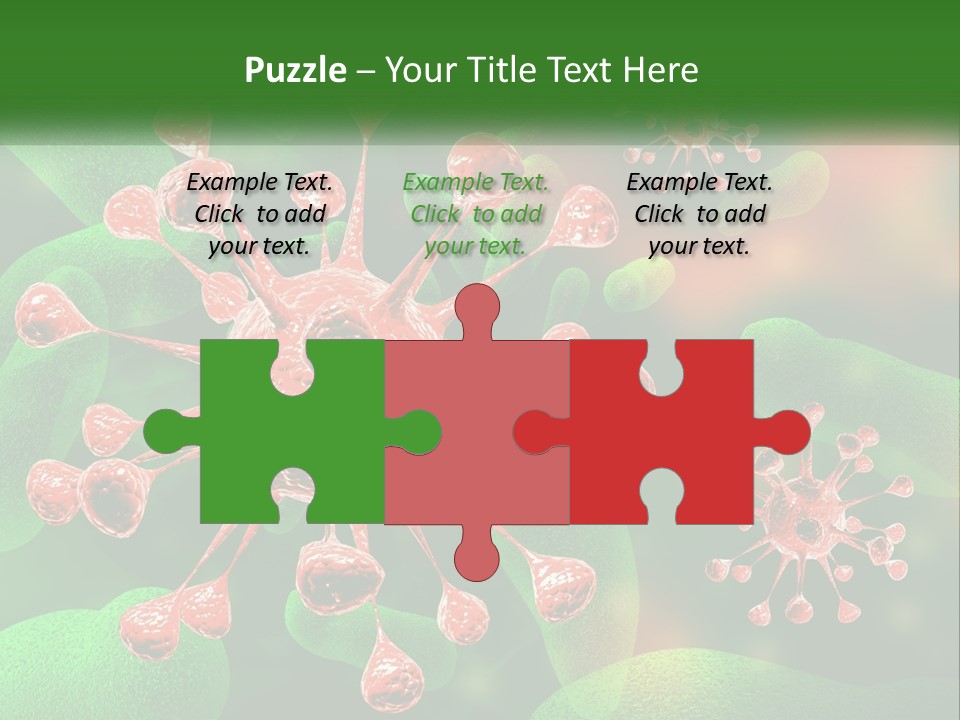A Computer Generated Image Of A Red And Green Corona PowerPoint Template