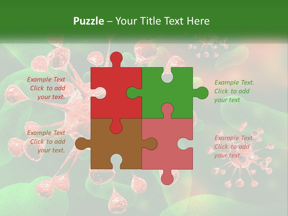 A Computer Generated Image Of A Red And Green Corona PowerPoint Template