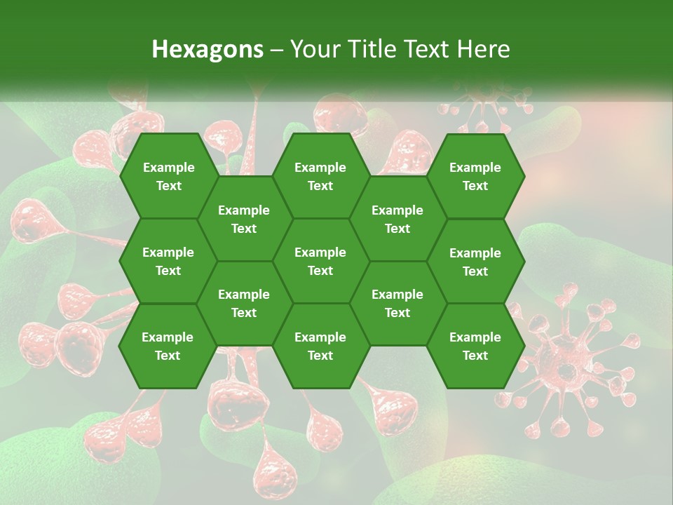 A Computer Generated Image Of A Red And Green Corona PowerPoint Template