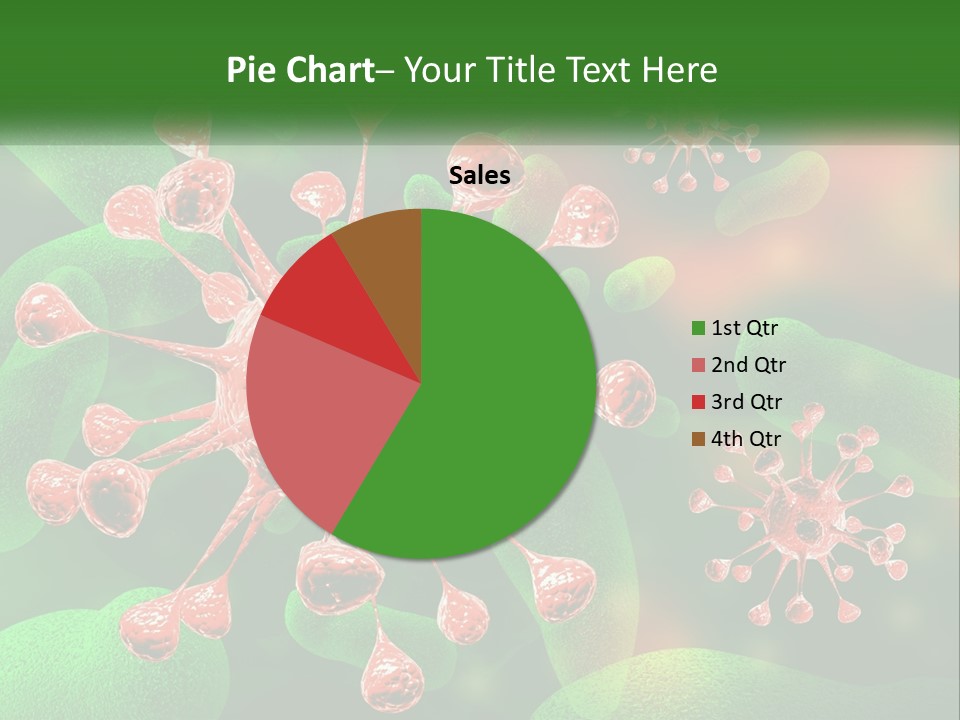 A Computer Generated Image Of A Red And Green Corona PowerPoint Template
