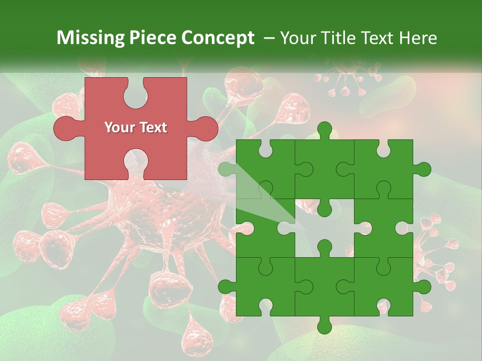 A Computer Generated Image Of A Red And Green Corona PowerPoint Template