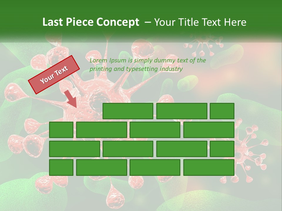 A Computer Generated Image Of A Red And Green Corona PowerPoint Template