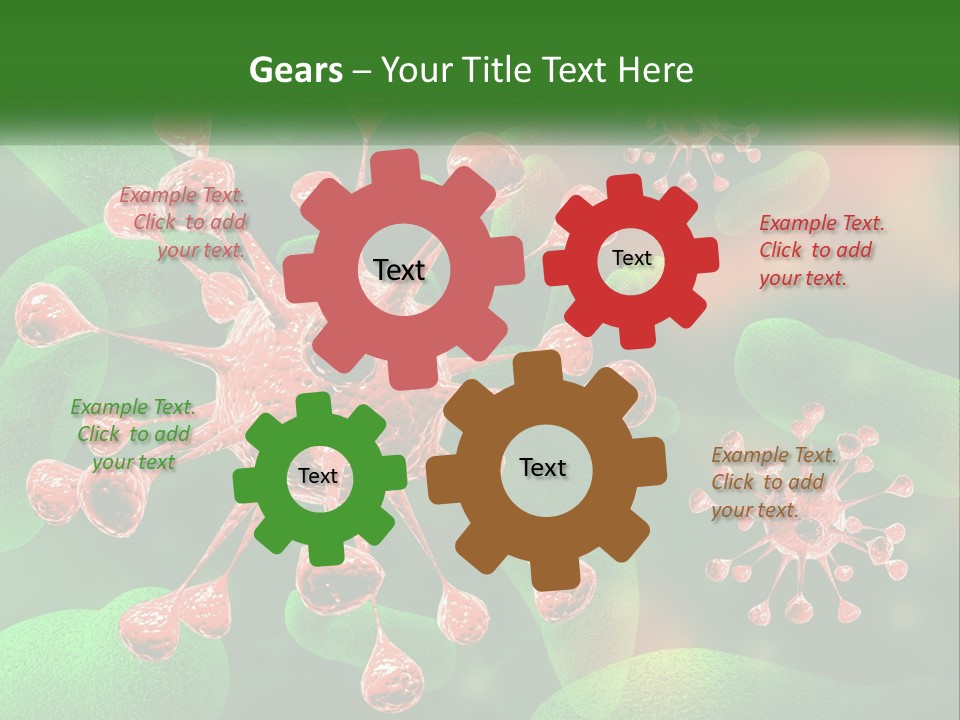 A Computer Generated Image Of A Red And Green Corona PowerPoint Template