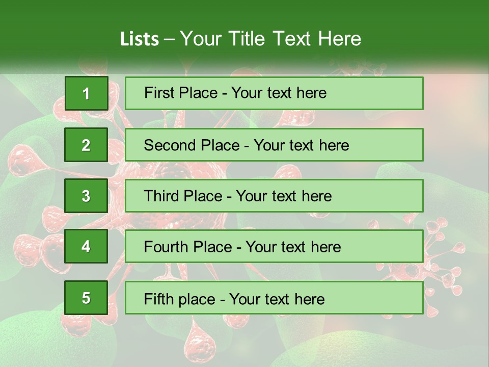 A Computer Generated Image Of A Red And Green Corona PowerPoint Template