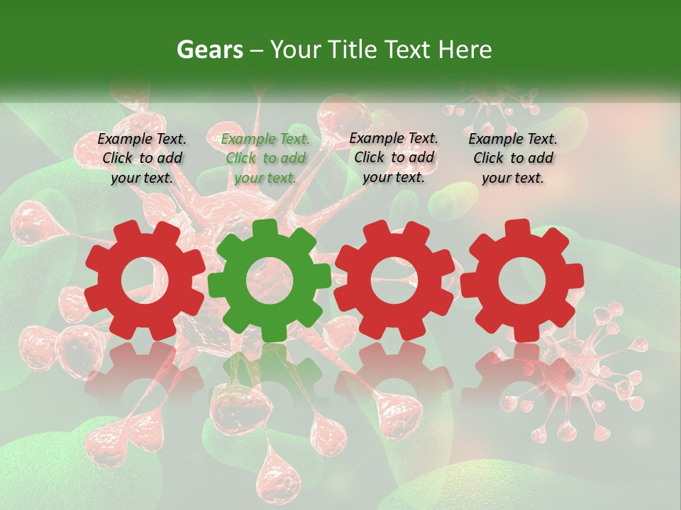 A Computer Generated Image Of A Red And Green Corona PowerPoint Template