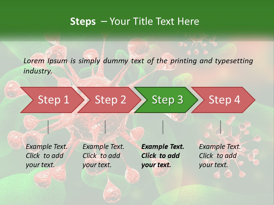 A Computer Generated Image Of A Red And Green Corona PowerPoint Template