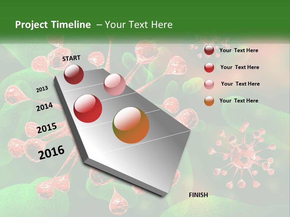 A Computer Generated Image Of A Red And Green Corona PowerPoint Template