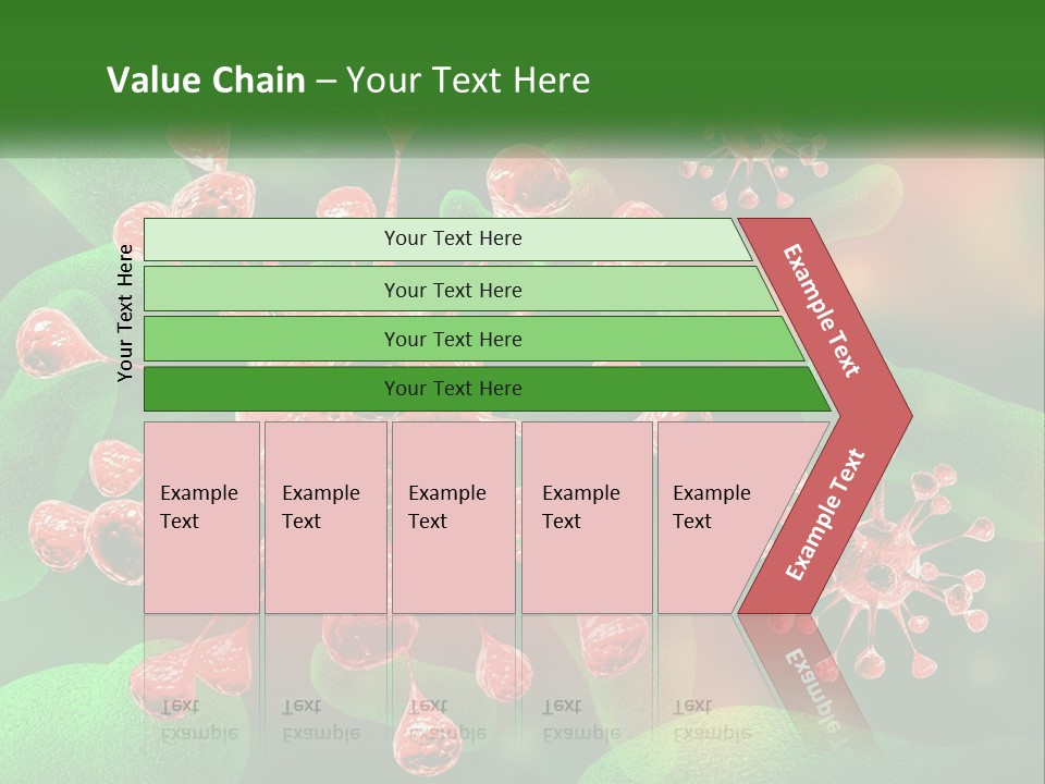 A Computer Generated Image Of A Red And Green Corona PowerPoint Template