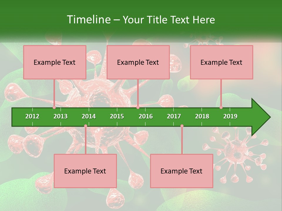 A Computer Generated Image Of A Red And Green Corona PowerPoint Template