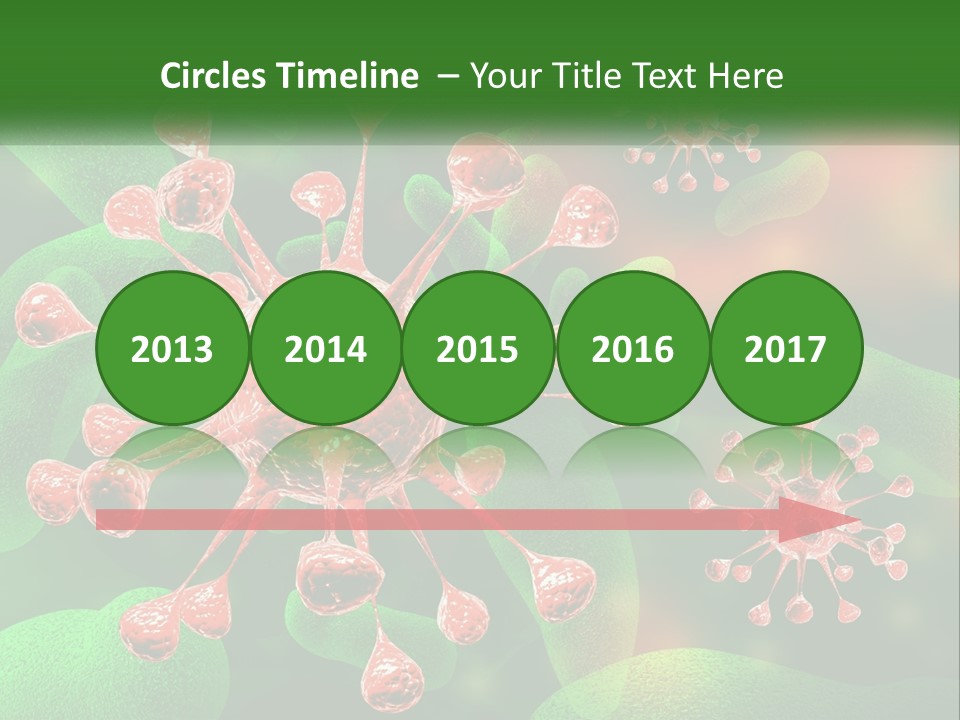 A Computer Generated Image Of A Red And Green Corona PowerPoint Template