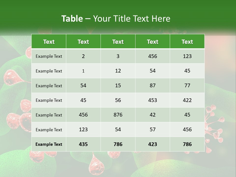 A Computer Generated Image Of A Red And Green Corona PowerPoint Template