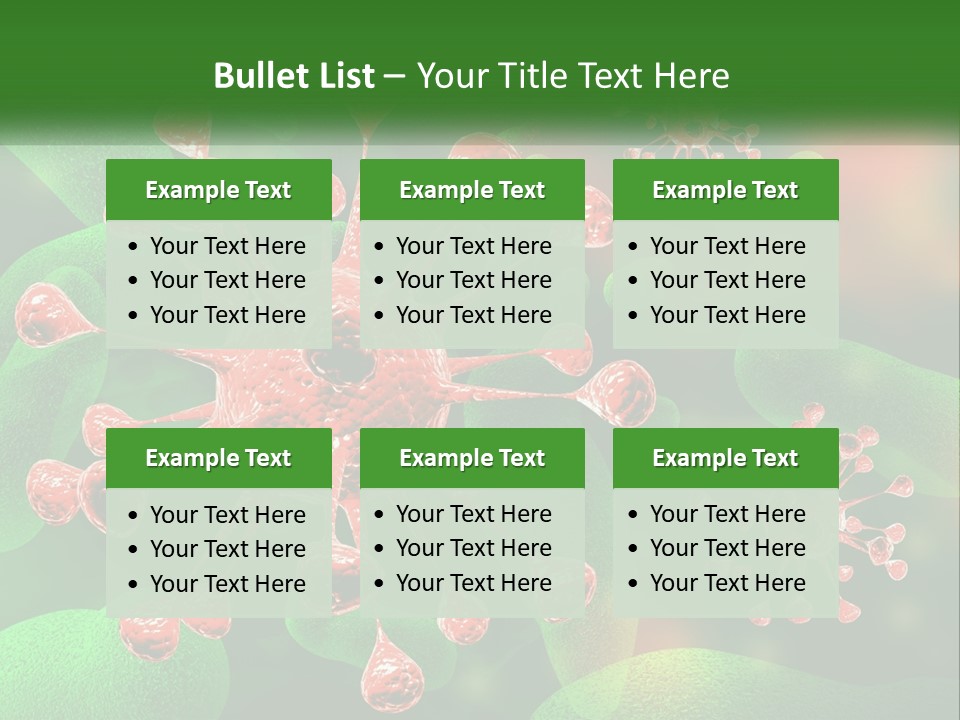 A Computer Generated Image Of A Red And Green Corona PowerPoint Template