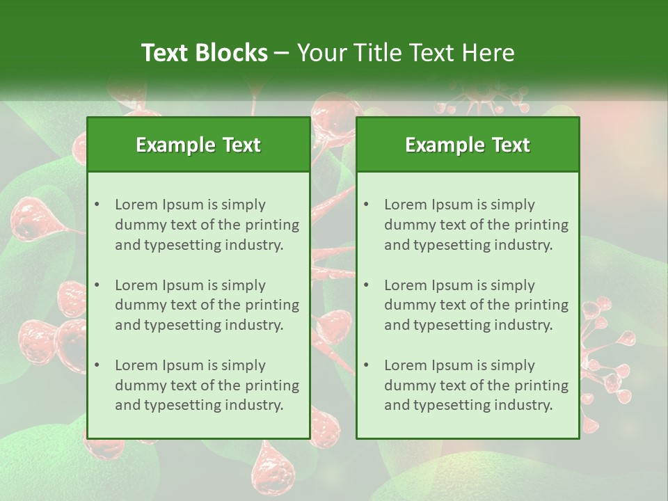 A Computer Generated Image Of A Red And Green Corona PowerPoint Template