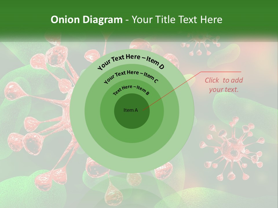 A Computer Generated Image Of A Red And Green Corona PowerPoint Template