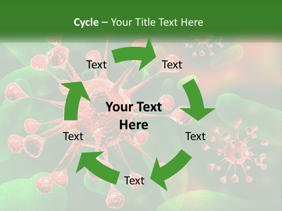 A Computer Generated Image Of A Red And Green Corona PowerPoint Template