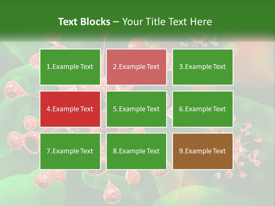 A Computer Generated Image Of A Red And Green Corona PowerPoint Template