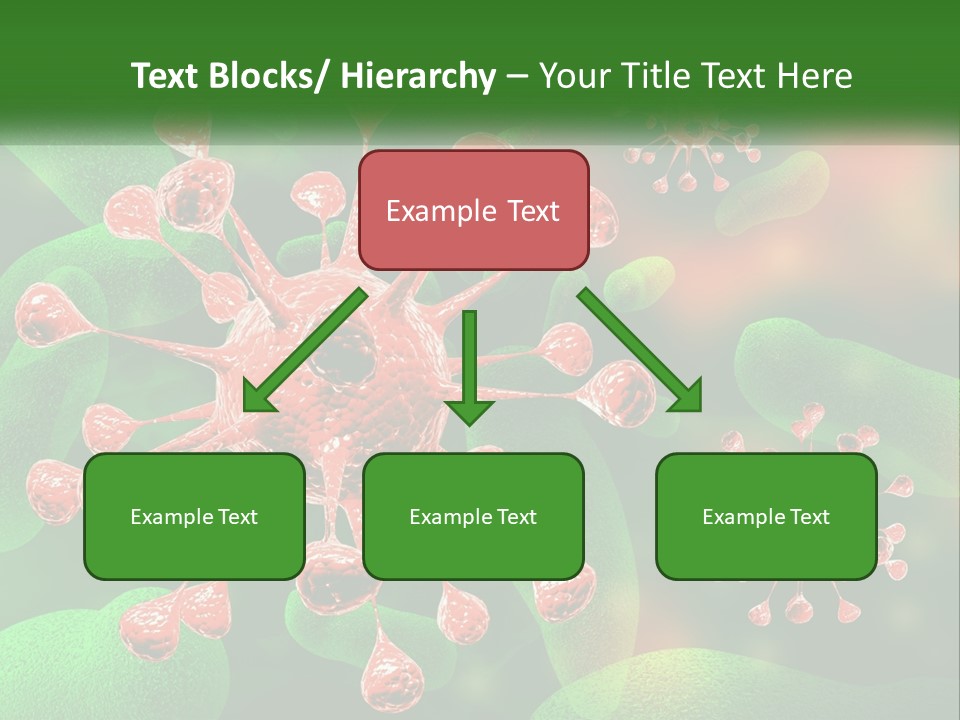 A Computer Generated Image Of A Red And Green Corona PowerPoint Template