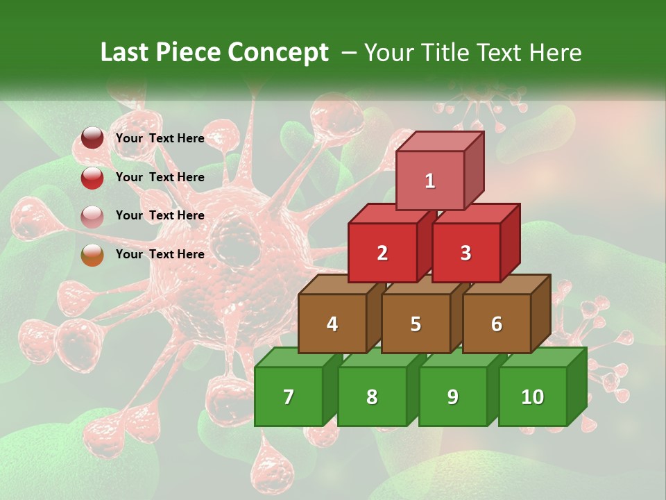 A Computer Generated Image Of A Red And Green Corona PowerPoint Template