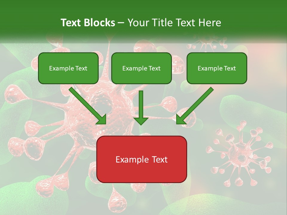 A Computer Generated Image Of A Red And Green Corona PowerPoint Template