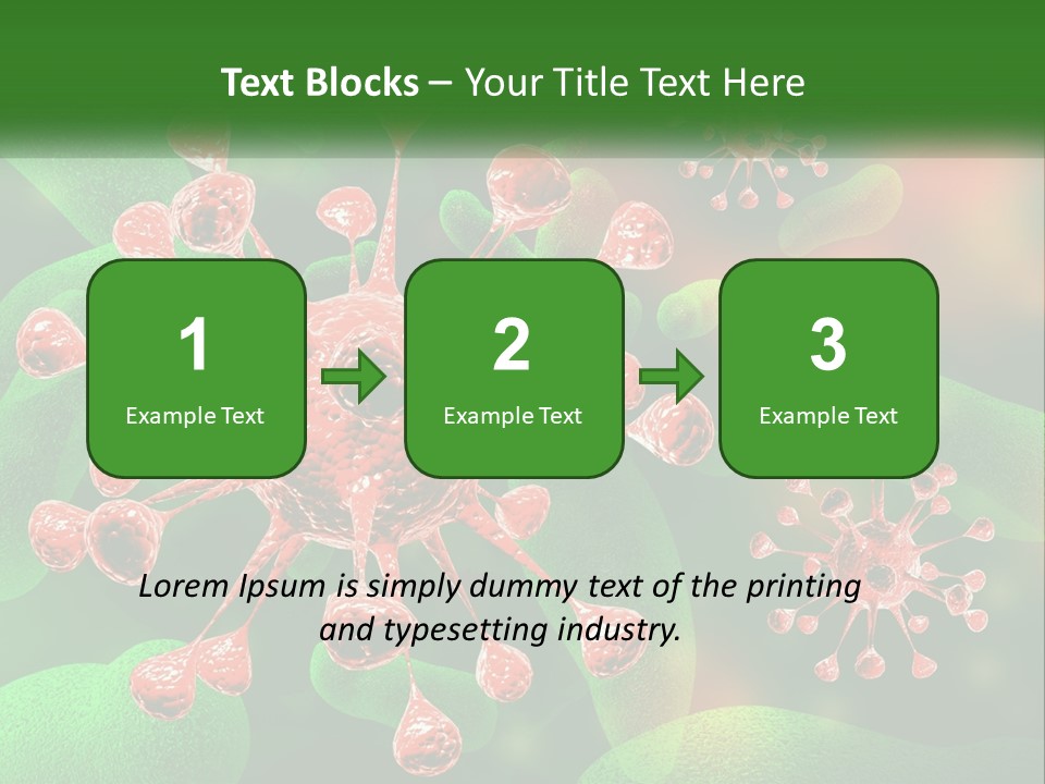 A Computer Generated Image Of A Red And Green Corona PowerPoint Template