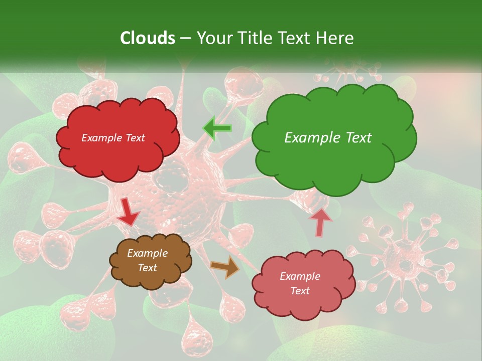 A Computer Generated Image Of A Red And Green Corona PowerPoint Template